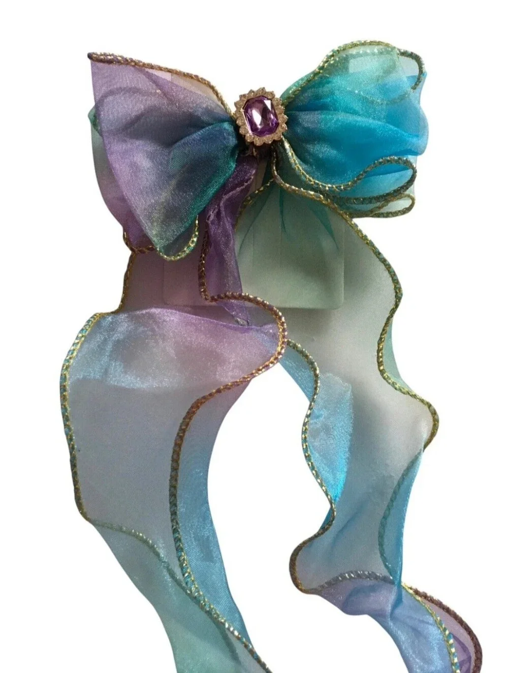 2pc Colorful Ombre Tulle Bow Set